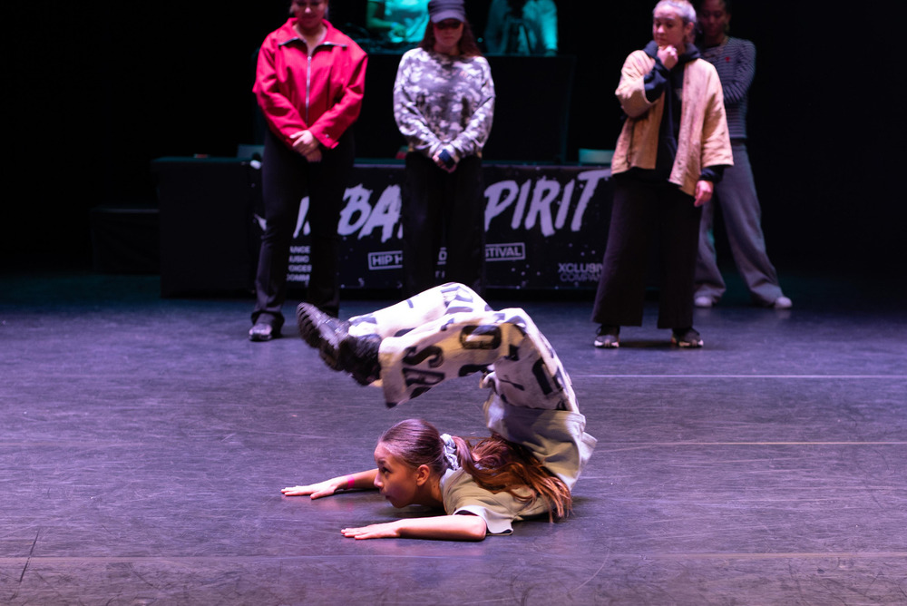 Danseres tijdens Urban Spirit Hip Hop Ladies Festival